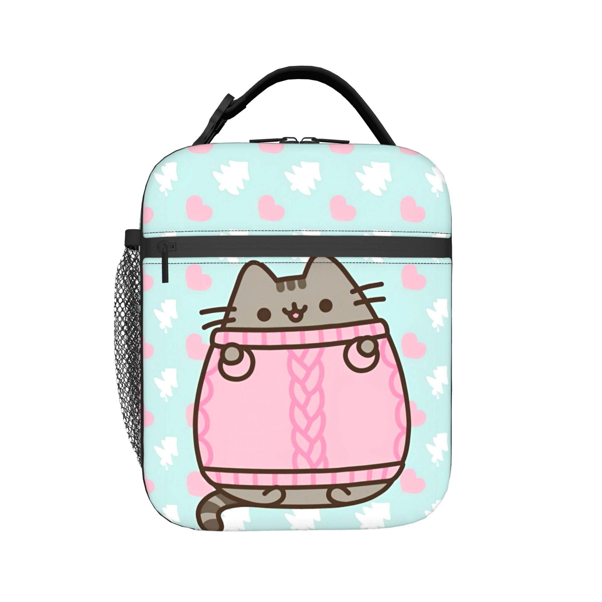 Food Storage Roll Bags - Isolierte Lunchtaschen mit niedlichen Katzenmotiven, tragbar,