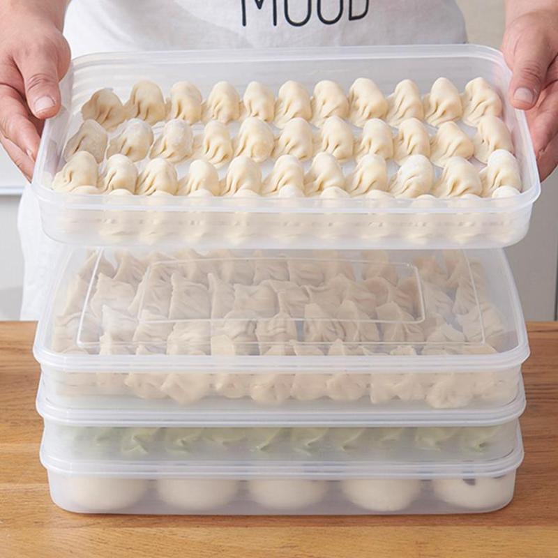 Food Storage On Table - Transparente Küchen-Aufbewahrungsbox Kühlschrank-Organizer Lebensmittelechte Kunststoffbehälter für