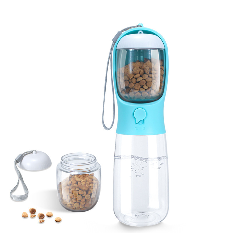 Food Storage Necessities - Hunde-Wasserflasche mit Futterbehälter, Reise-Wassernapf für Welpen,