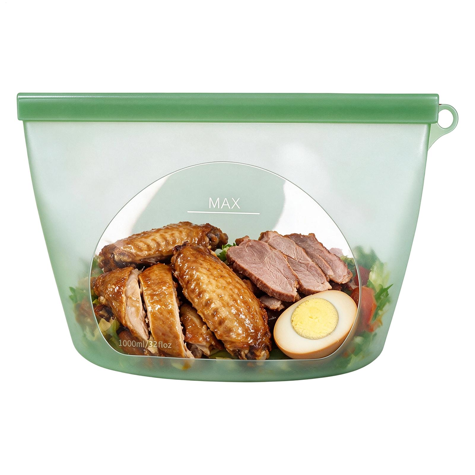 Ziploc Food Storage - Silikon-Lebensmittel-Aufbewahrungsbeutel, 1000 ml, ofenfeste Beutel mit