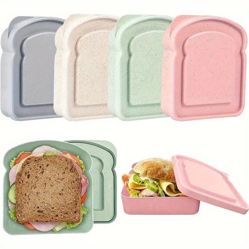 Food Storage Containers Plastic Box - 1 Stück Bento-Boxen, Sandwich-Behälter, für Lunchboxen,