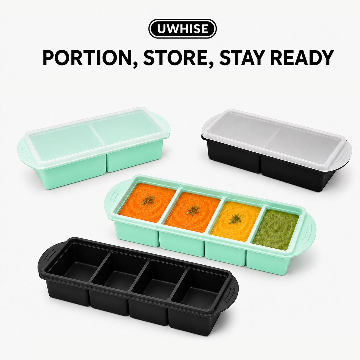 Xl Food Storage Containers With Lids - Uwhise Silikon-Suppen-Gefrierbehälter für Babynahrung mit Deckel,