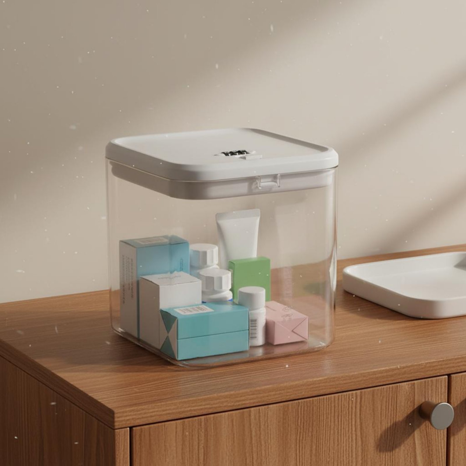 Food Storage In The Kitchen - Transparente, abschließbare Box, vielseitige, abschließbare Aufbewahrungsbox,