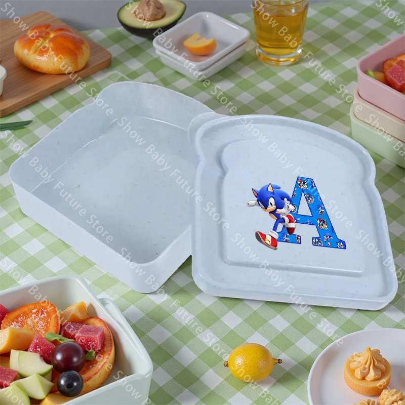 Food Storage On Table - Neue Cartoon-Sonic-Buchstaben A-Z Sandwich-Aufbewahrungsbox für Jungen,