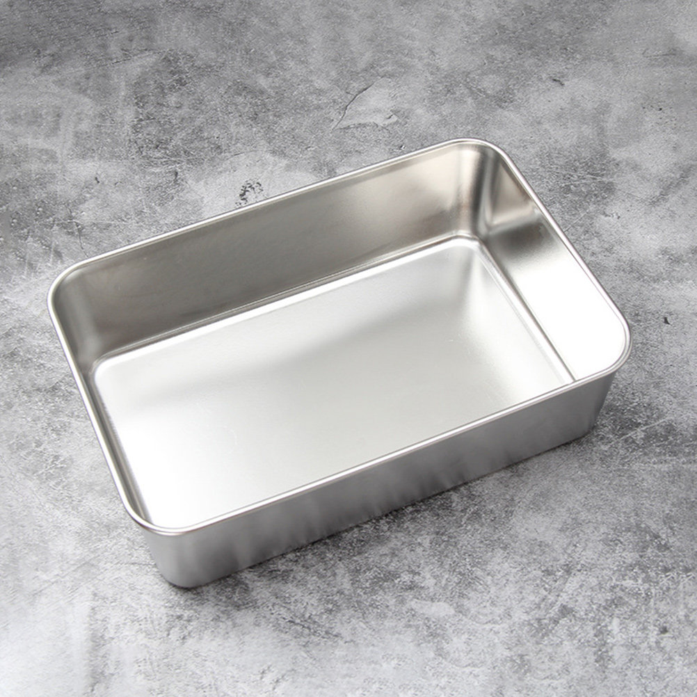 Food Storage Containers Plastic Box - Edelstahl-Aufbewahrungsbox Tragbarer Versiegelter Lebensmittelbehälter Rechteckige Lunchbox