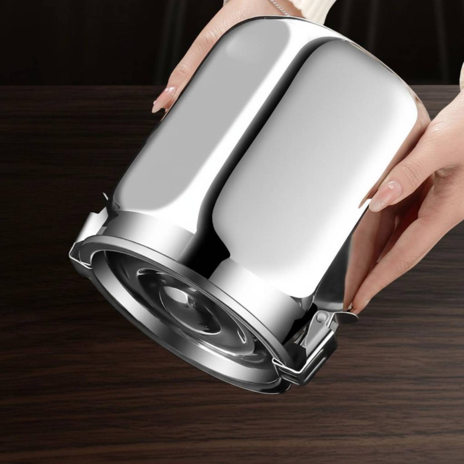 Food Storage Stainless Steel Containers - Luftdichter Edelstahlbehälter Silberner Edelstahl-Aufbewahrungsbehälter Trockenfutter-Aufbewahrungsbehälter Leicht
