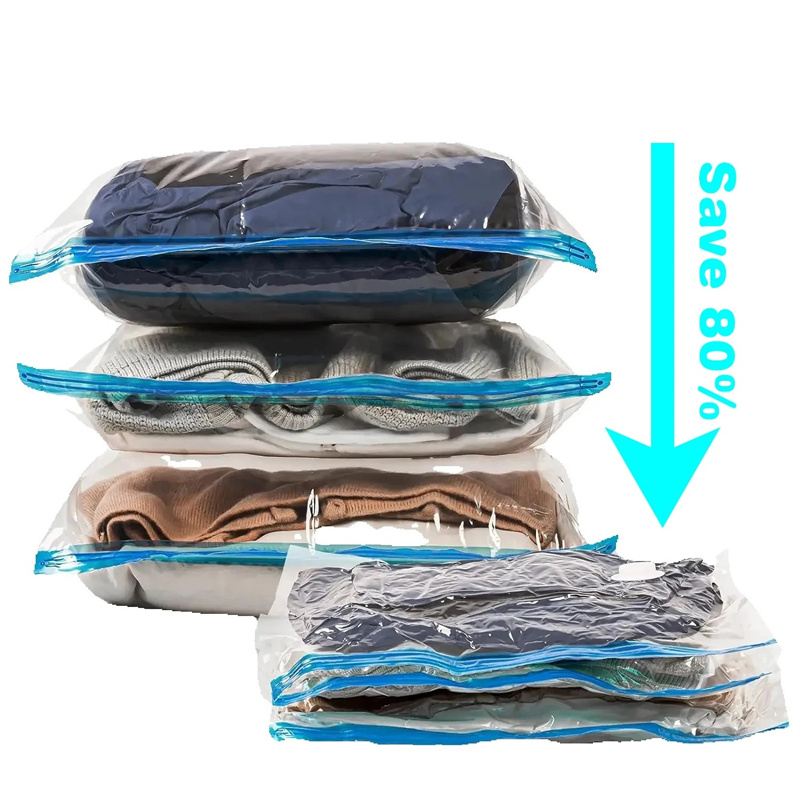 Food Storage Roll Bags - Elektrische Luftpumpe Mini-Vakuumiergerät Vakuum-Kompressionsbeutel Platzsparend für