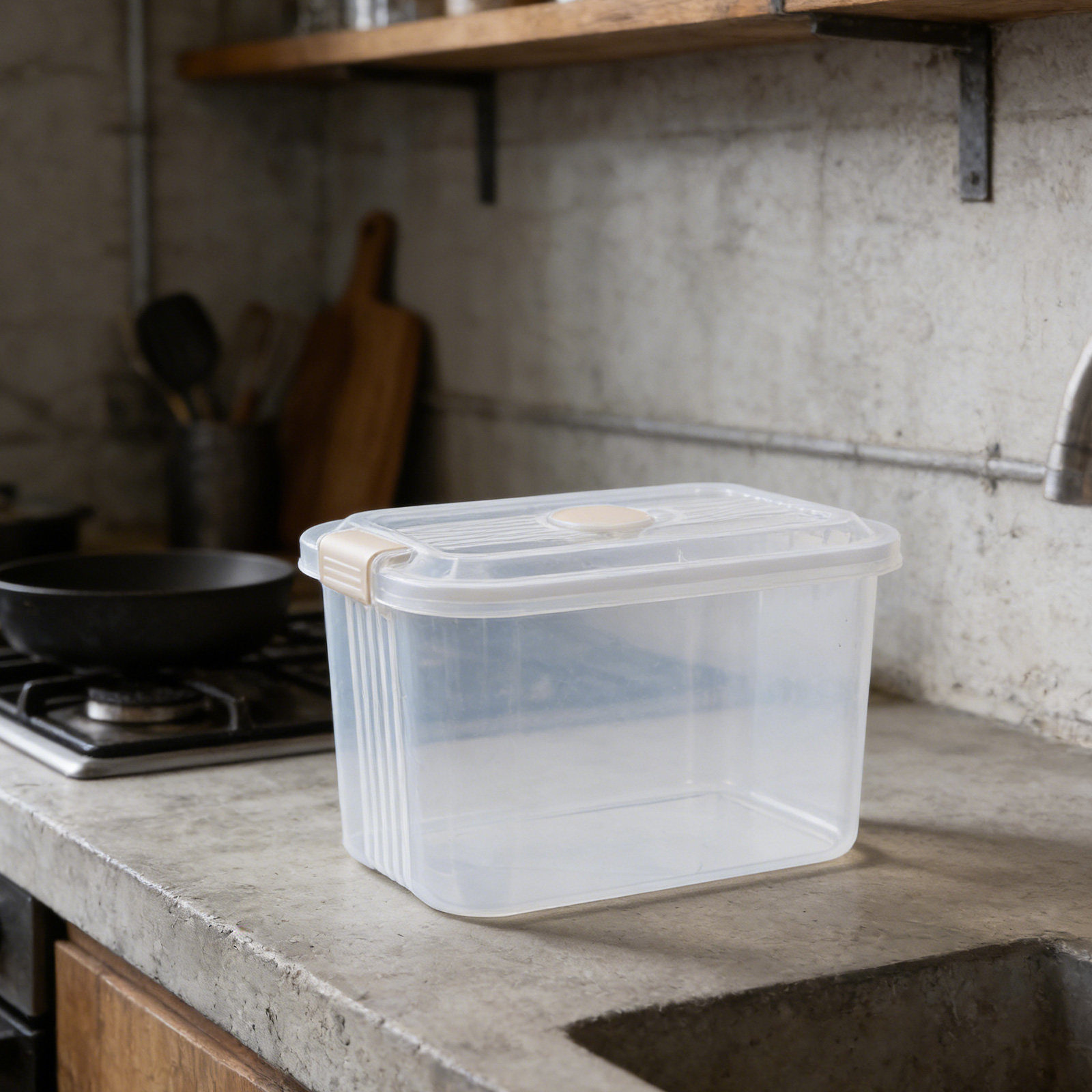 Food Storage Large Plastic Containers - Luftdichter 5-kg-Kunststoff-Reisbehälter, versiegelter Getreidebehälter, großer Vorratsbehälter