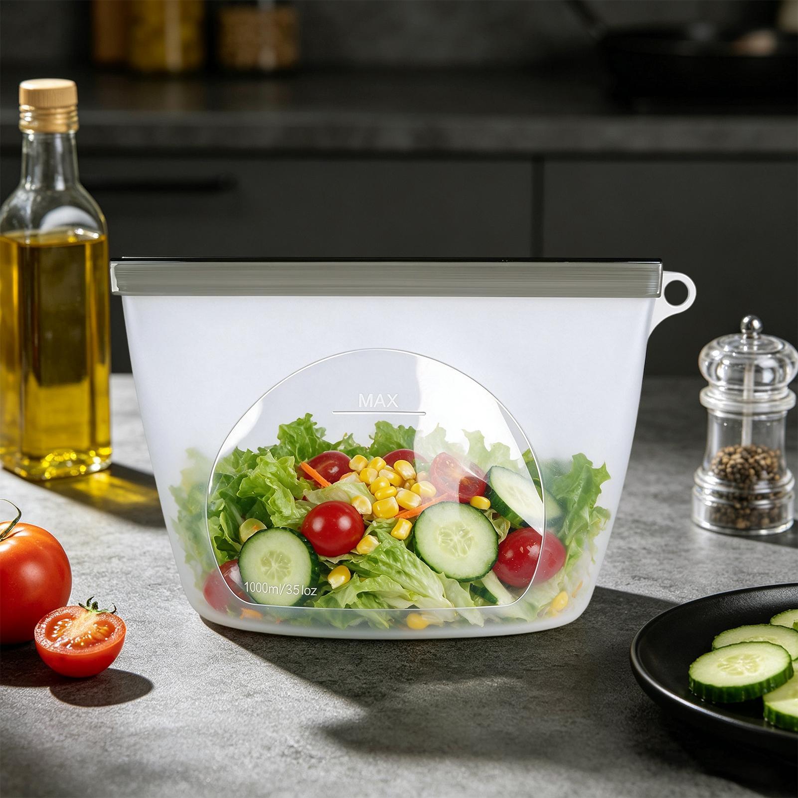 Ziploc Food Storage - Wiederverwendbare Lebensmittel-Aufbewahrungsbeutel, auslaufsicher, hochtemperaturbeständig, Ziploc-Lunchbehälter für