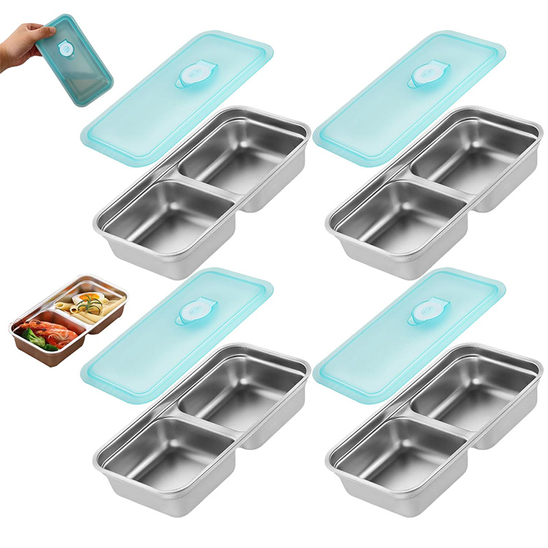 Food Storage Stainless Steel Containers - Tragbare Frischhaltebox aus Edelstahl, Lebensmittelbehälter, multifunktionale