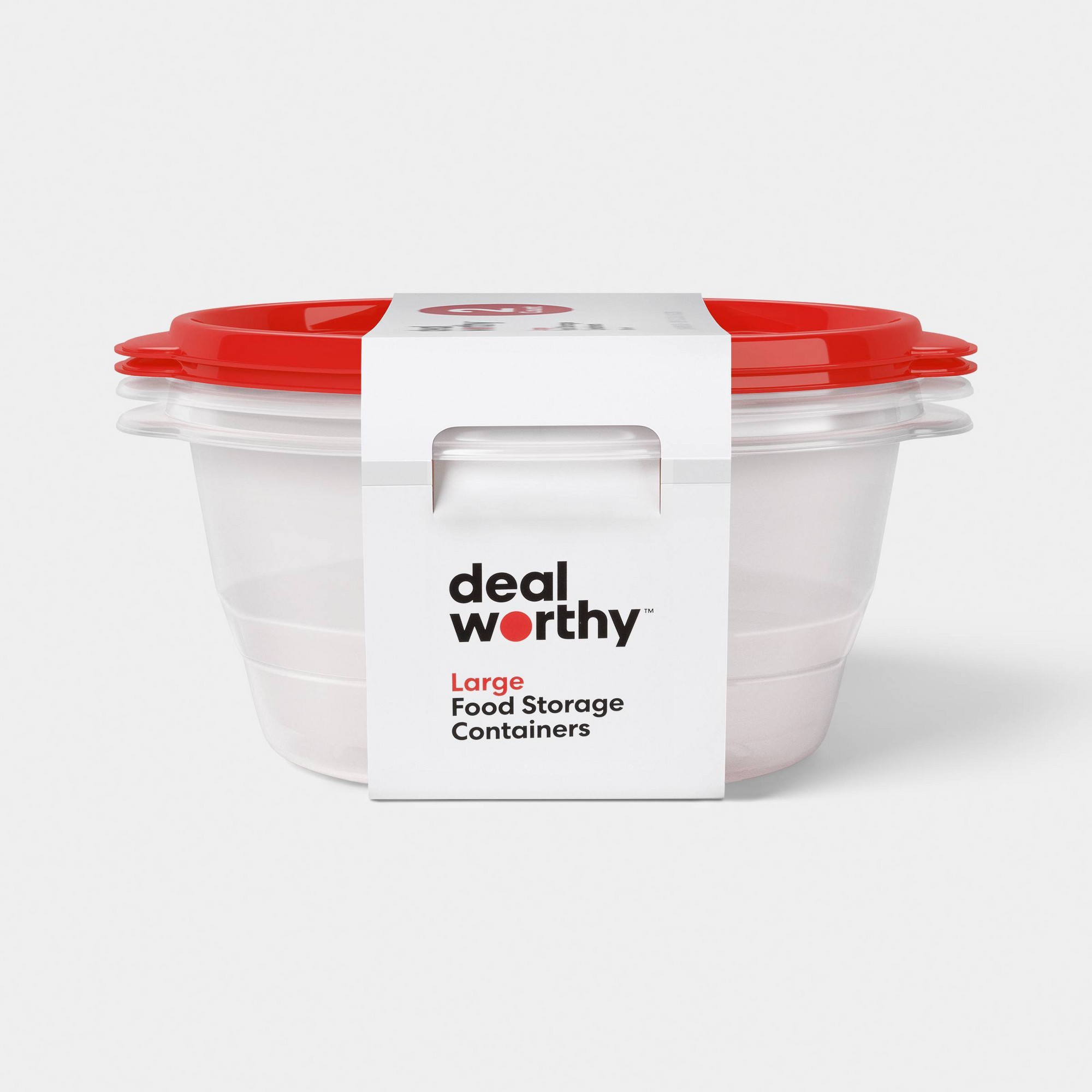 Food Storage Large Plastic Containers - 2ct große runde Lebensmittelbehälter 128oz mit