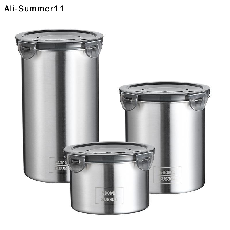 Food Storage Stainless Steel Containers - 【Ag】【Rw】1 Stück 2025 Neuer Edelstahl-Vorratsbehälter 500/900/1400ml