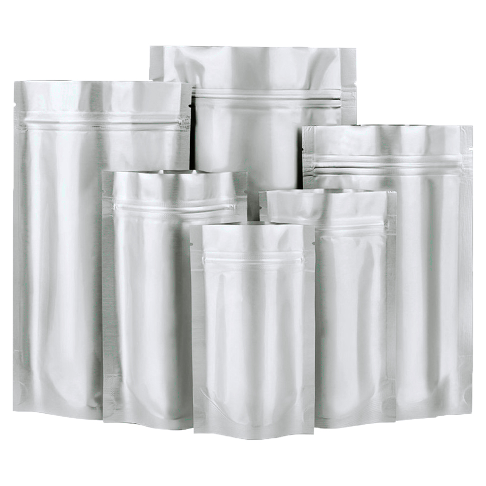 Ziploc Food Storage - 100Pcs Silber Zip-Lock Reinem Mylar Folie