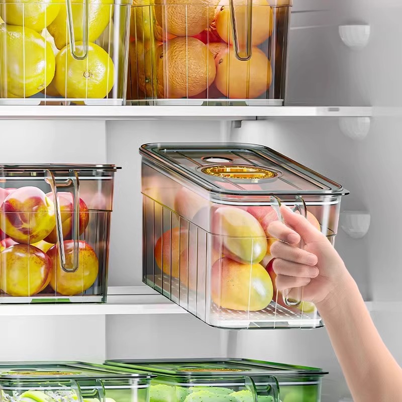 Food Storage Box Set - Kühlschrank-Sortier-Aufbewahrungsbox, Eier, Obst und Gemüse, Lebensmittelqualität,