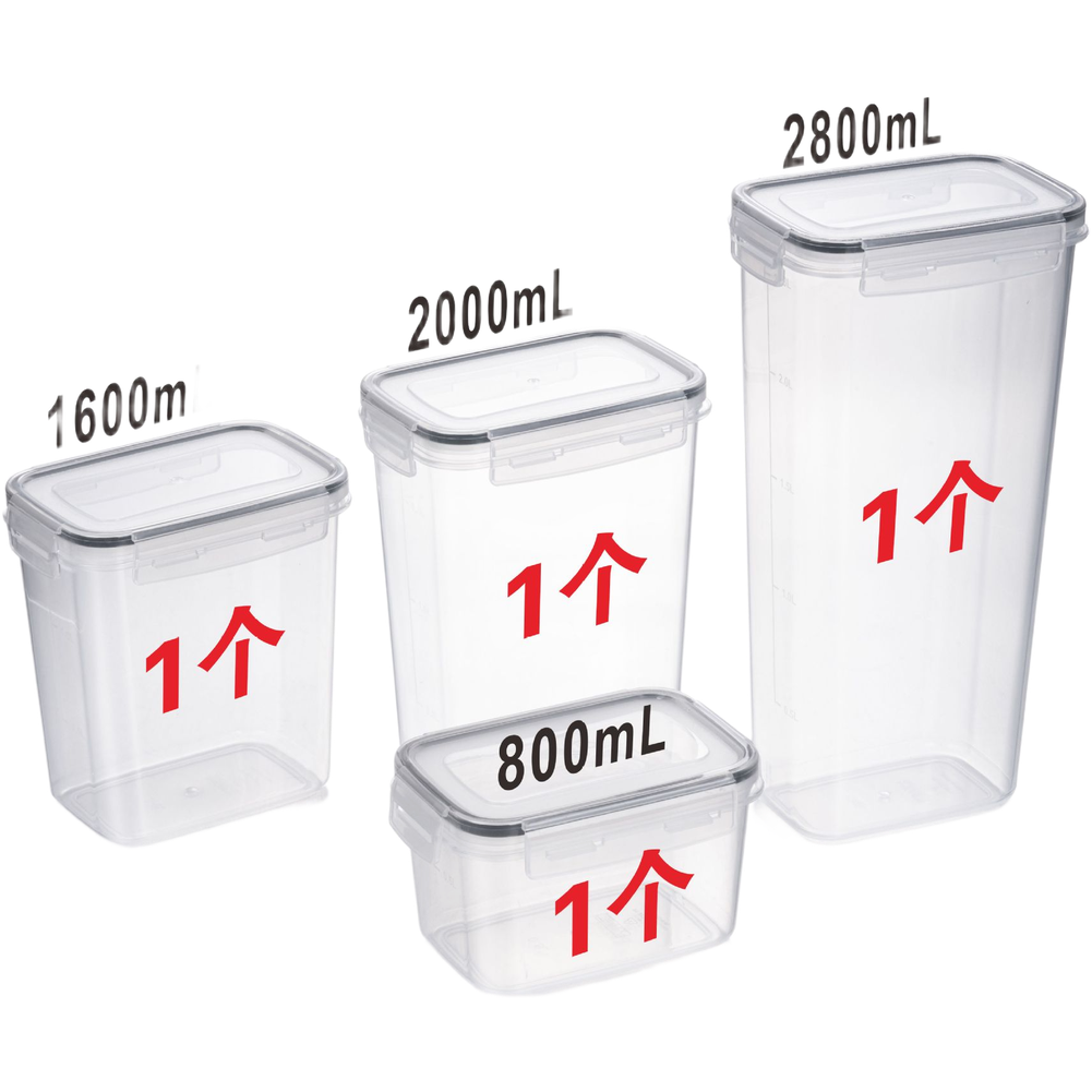 Food Storage For Long Term - Quadratische Transparente Luftdichte Lebensmittel-Aufbewahrungsbehälter-Set aus Dickem