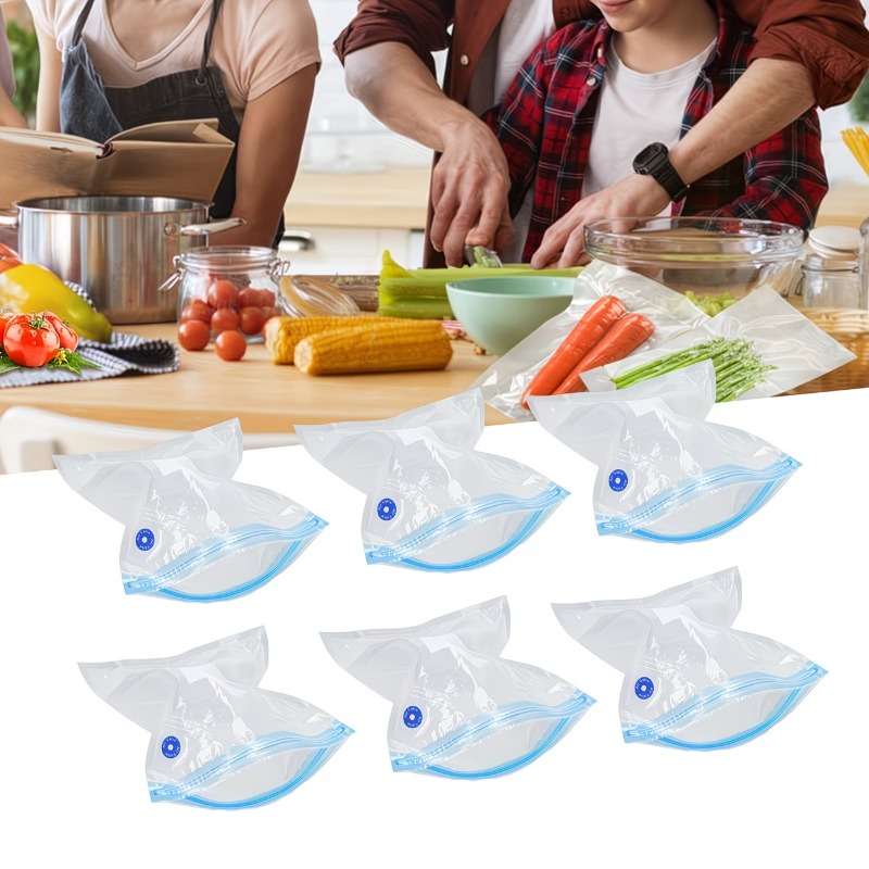Food Storage For Long Term - Professionelles Vakuumierbeutel-Set mit Handpumpe in Verschiedenen
