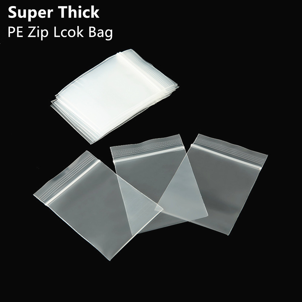 Ziploc Food Storage - 100 Stück extra dicke, transparente PE-Druckverschlussbeutel,