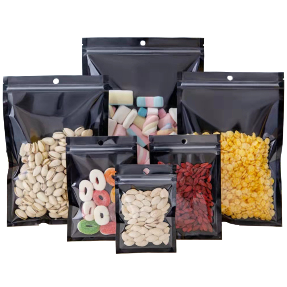 Ziploc Food Storage - 100Pcs Klar Schwarz Aluminium Folie Zip-Lock