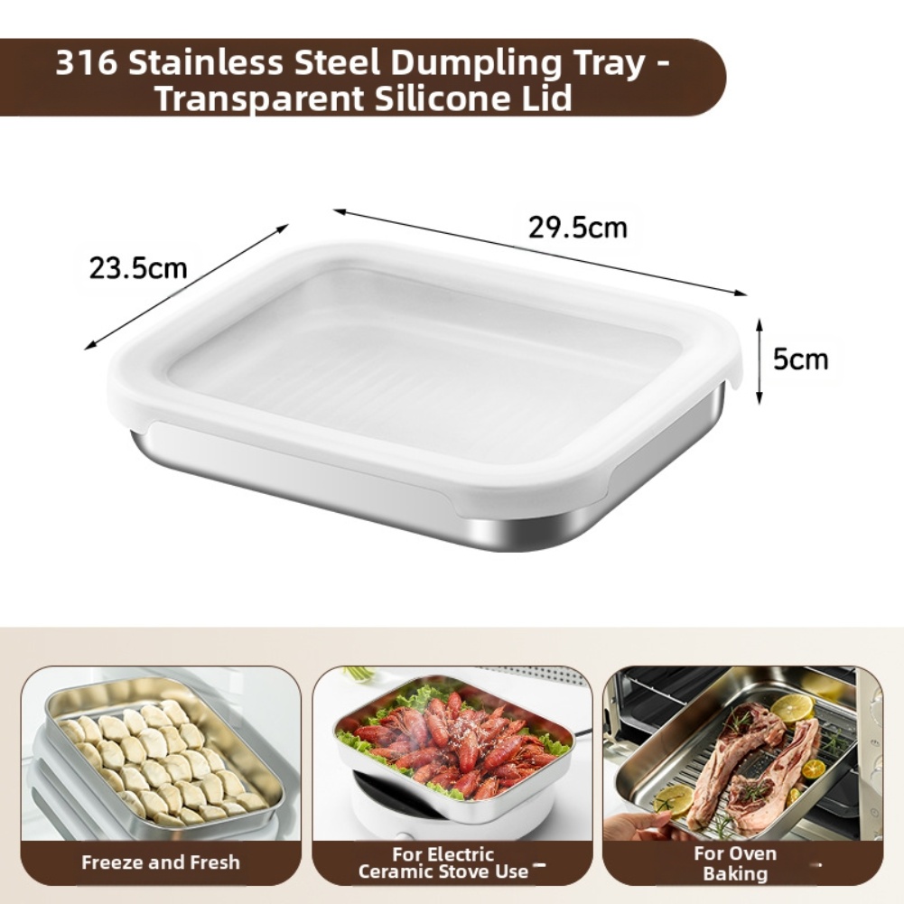 Food Storage Stainless Steel Containers - Lebensmittelaufbewahrungsbehälter aus Edelstahl mit 316, Silikondeckel,