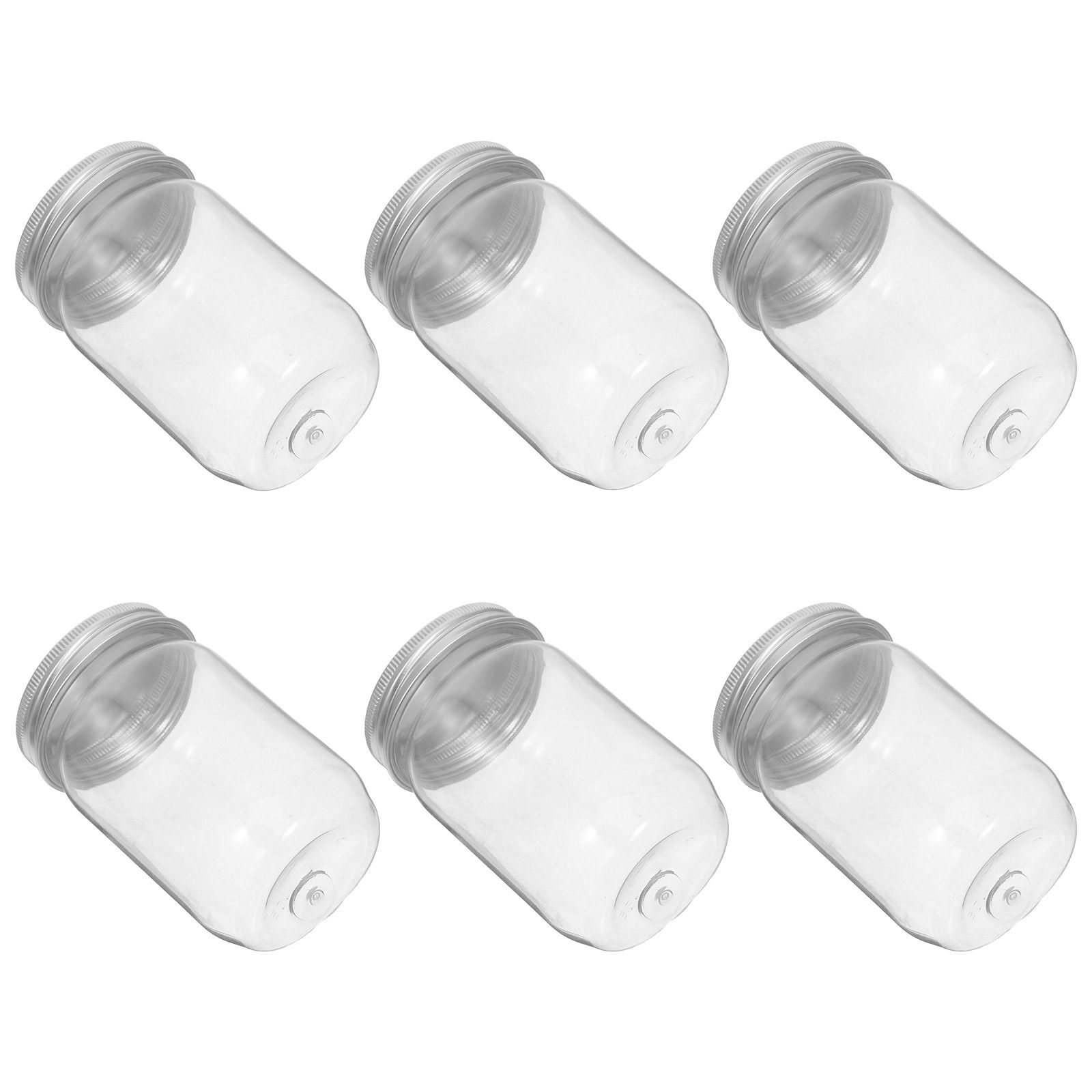 Food Storage Airtight - 6 Stück durchsichtige Einmachgläser aus Kunststoff