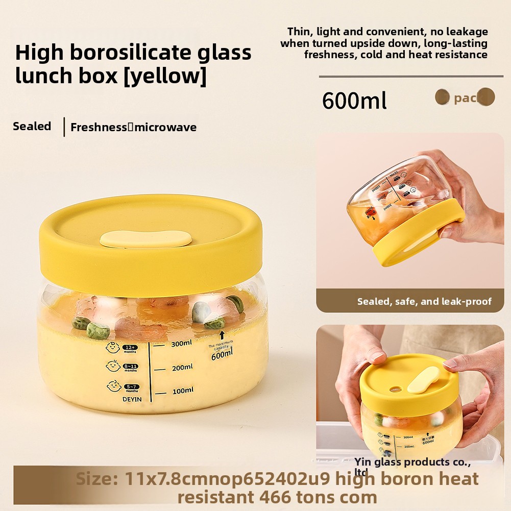Food Storage Box Set - Frischhaltedose aus Glas, luftdicht, auslaufsicher, Futternapf,