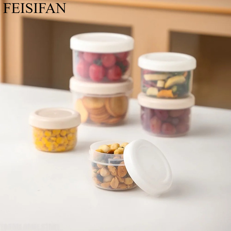 Food Storage Containers Plastic Box - Tragbarer Runder Kunststoff-Lebensmittelbehälter mit Deckel, Luftdichte