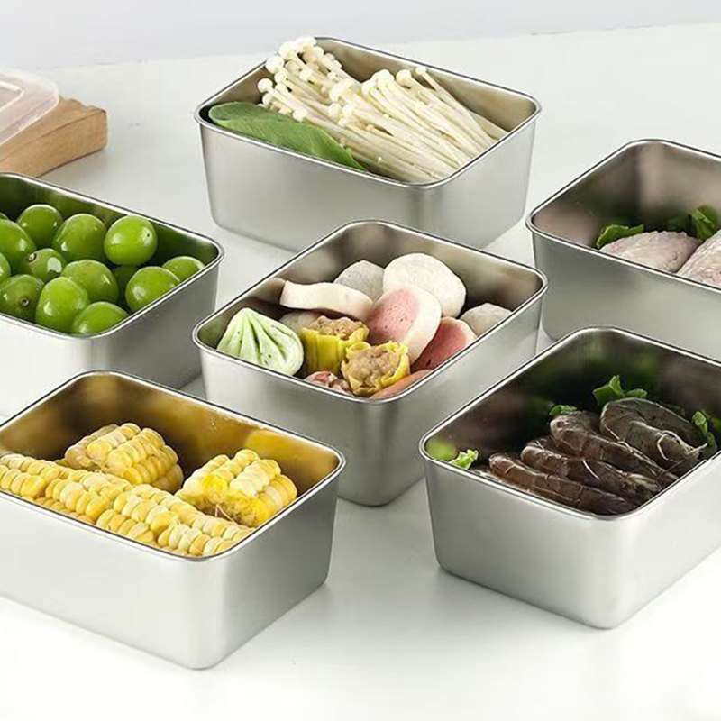 Food Storage Stainless Steel Containers - 6-teiliges Edelstahl-Lebensmittelbehälter-Set mit Deckeln, auslaufsichere Lebensmittelbox,