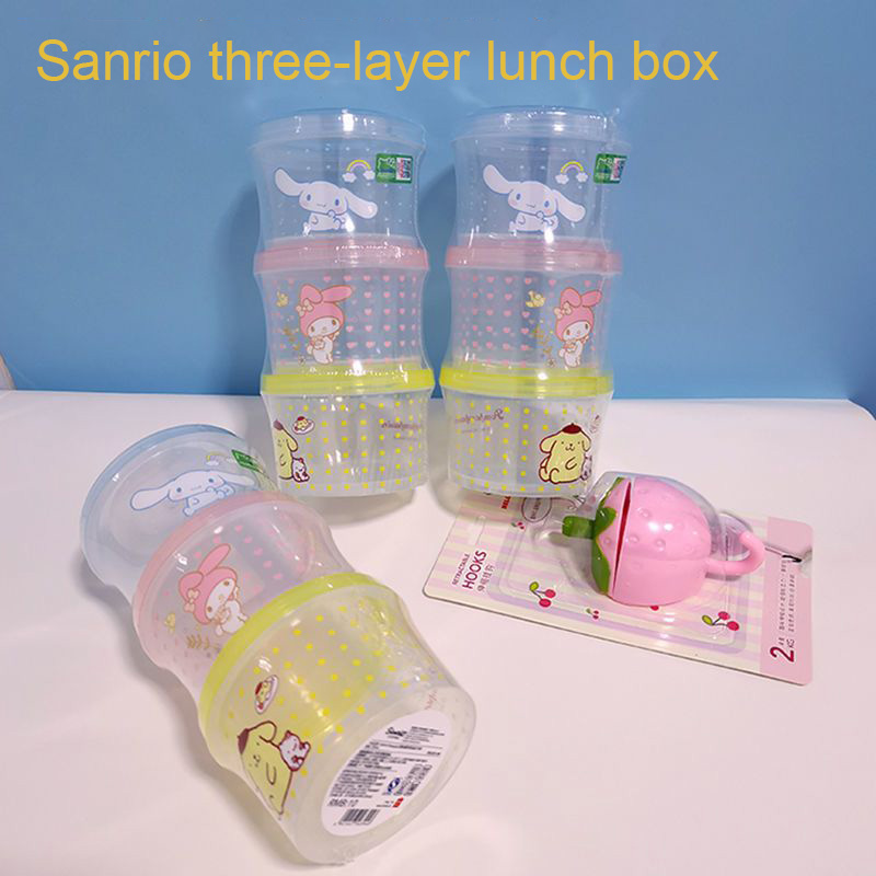 Food Storage On Table - Kitty Bento Box Set 3-teilig Niedliche
