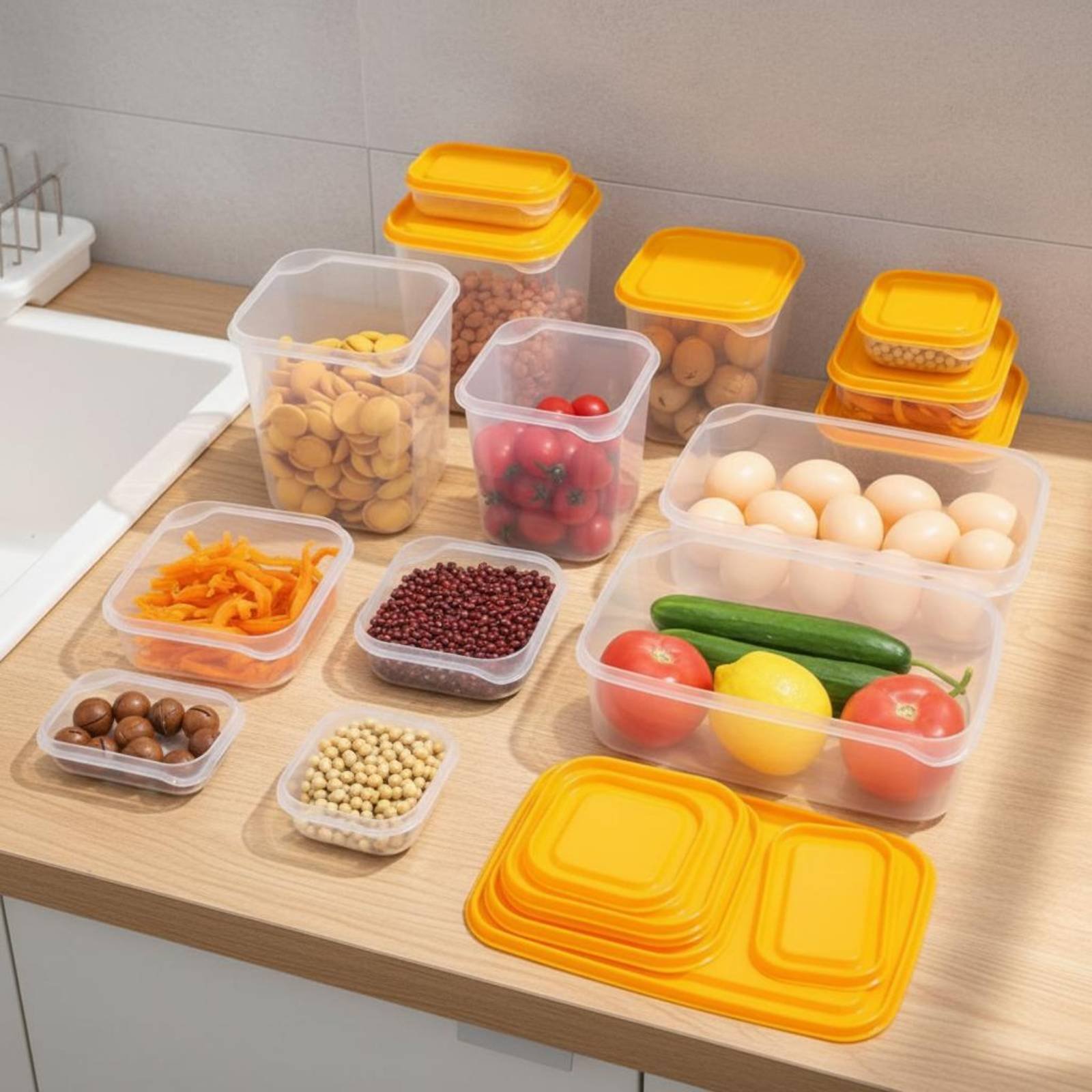 17-teiliges Kühlschrank-Aufbew – Food Storage Airtight Bewertung und Preis