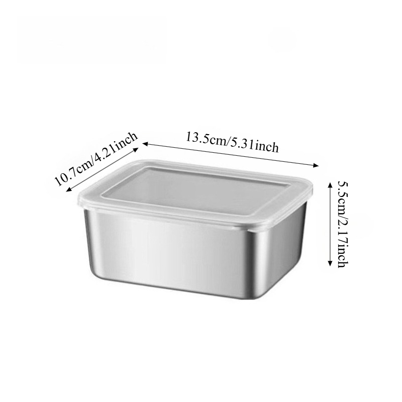3/6 Stück Edelstahl Rechteckig – Food Storage Stainless Steel Containers Bewertung und Preis