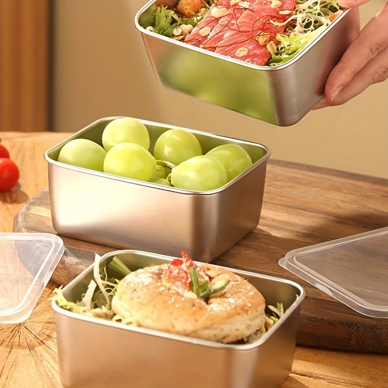 3/6 Stück Edelstahl Rechteckig – Food Storage Stainless Steel Containers Bewertung und Preis