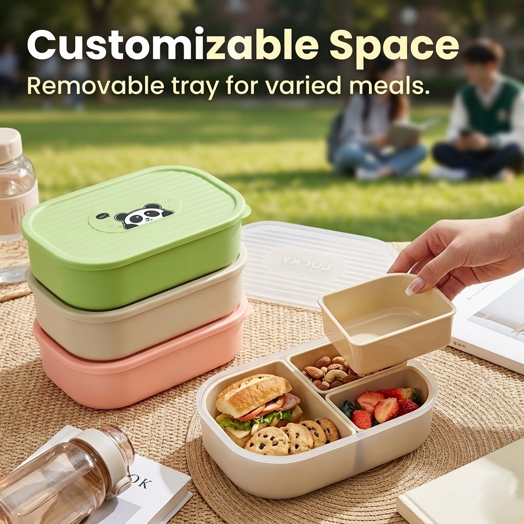 Tragbarer, unterteilter Kunsts – Food Storage Microwave Safe Bewertung und Preis