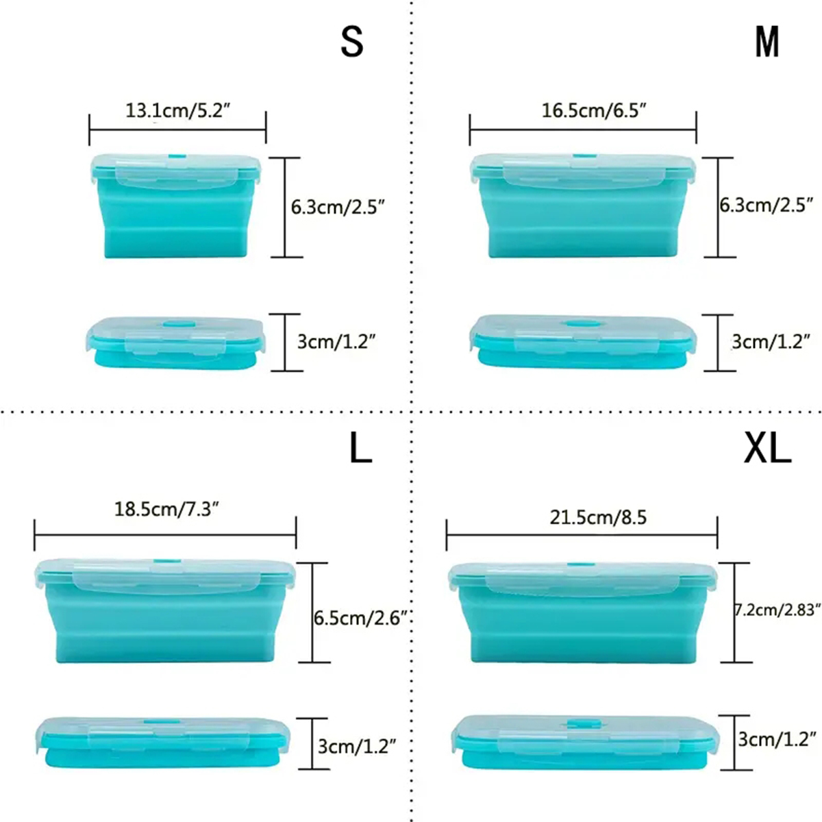 Zusammenklappbarer Silikon-Leb – Food Storage Microwave Safe Bewertung und Preis