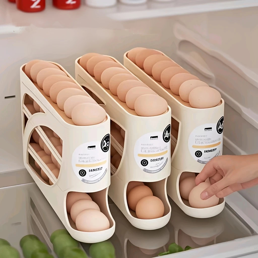 3-stöckiger Rollbarer Eier-Auf – Food Storage Large Plastic Containers Bewertung und Preis