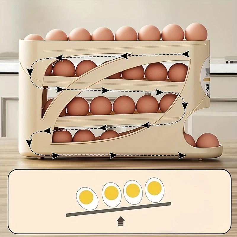 3-stöckiger Rollbarer Eier-Auf – Food Storage Large Plastic Containers Bewertung und Preis