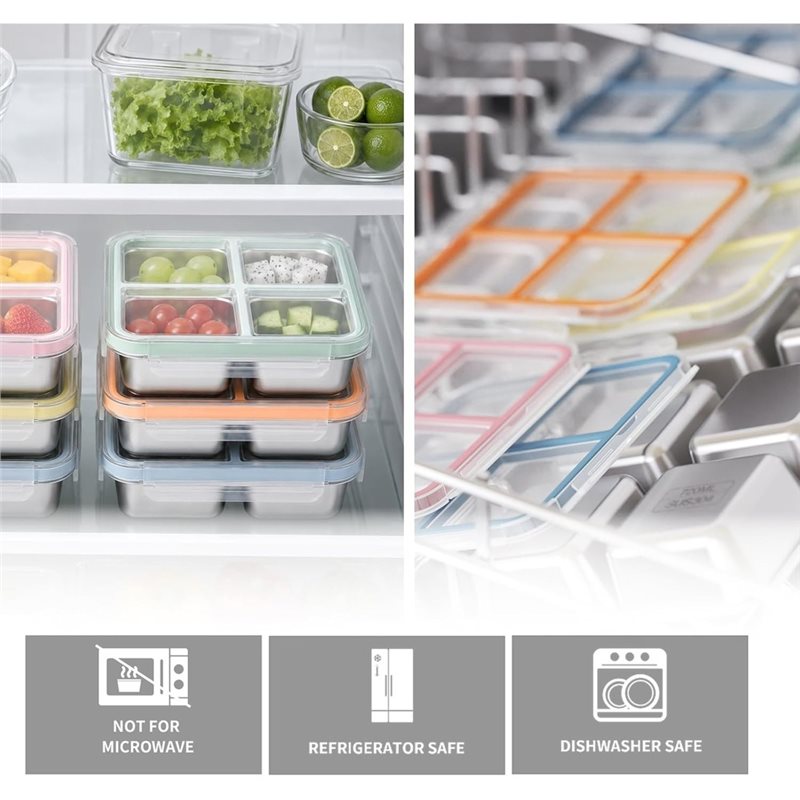 GIGI 4er-Pack Edelstahl-Snackb – Food Storage Stainless Steel Containers Bewertung und Preis
