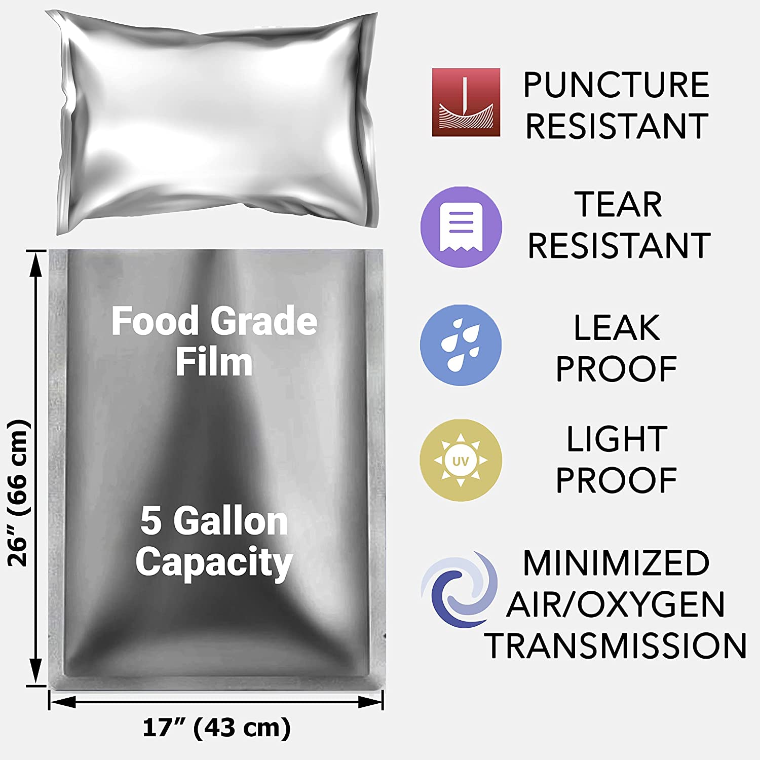 10 Packungen 5 Gallonen Mylar- – Food Storage For Long Term Bewertung und Preis