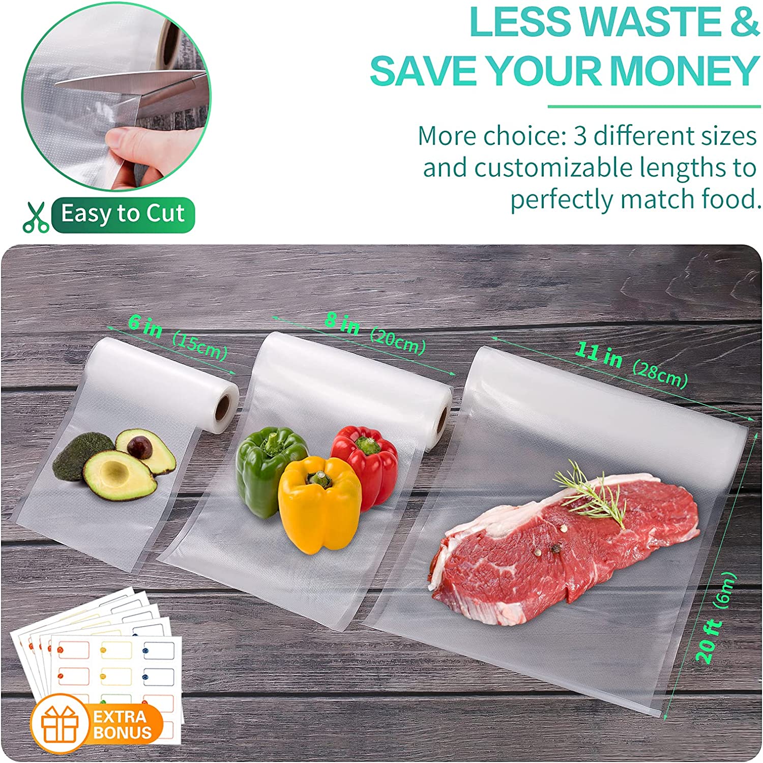 Küchenbeutel für Vakuumiergerä – Food Storage Roll Bags Bewertung und Preis