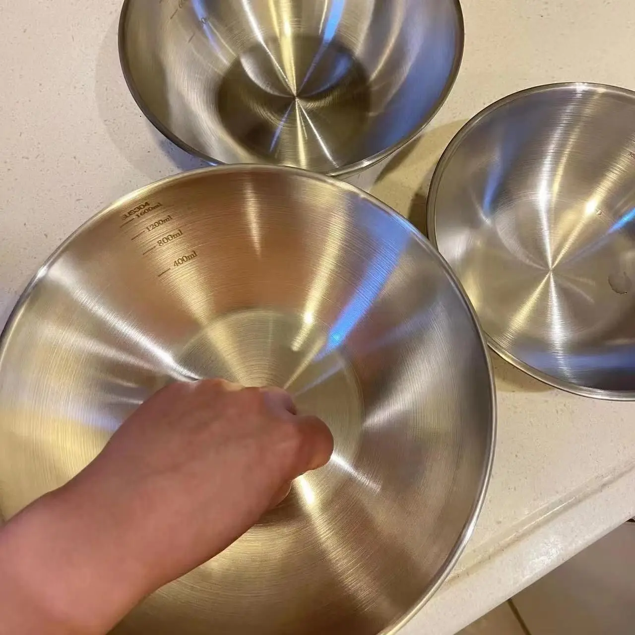 1-3 Edelstahl-Schüssel-Set mit – Food Storage In Stainless Steel Bewertung und Preis