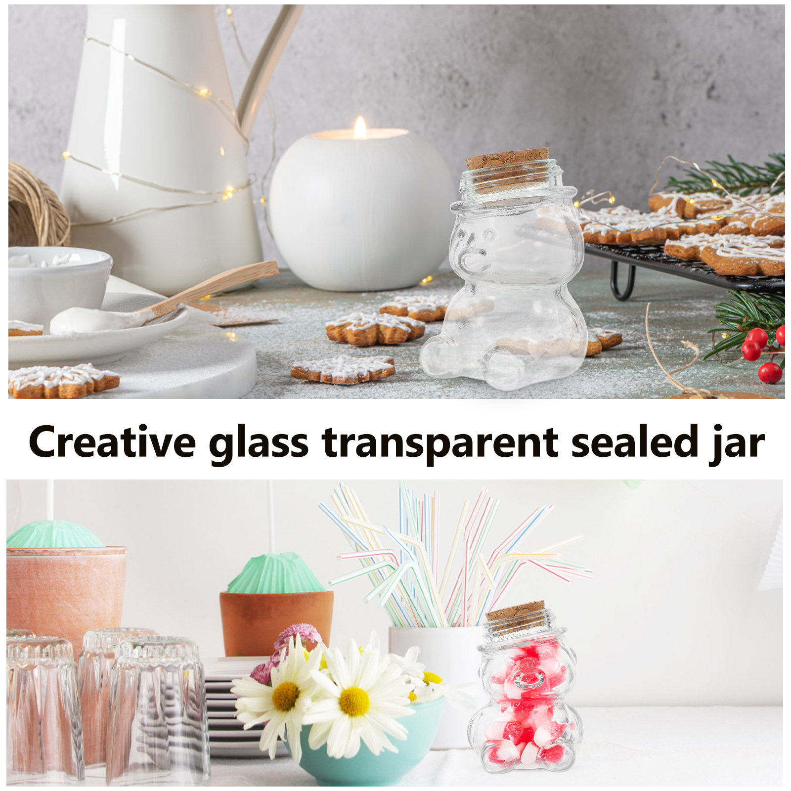 4-teiliges Glas-Bonbonglas-Set – Food Storage Airtight Bewertung und Preis