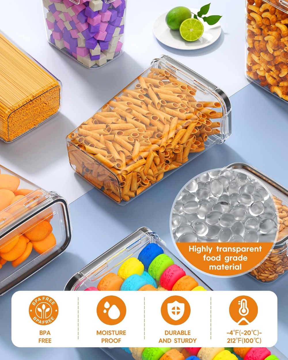 24 Stück Luftdichte Lebensmitt – Food Storage In The Kitchen Bewertung und Preis