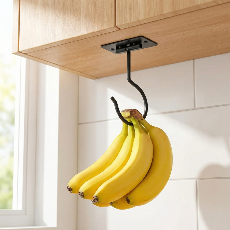 Schwarzer Metall-Selbstklebeha – Food Storage In The Kitchen Bewertung und Preis