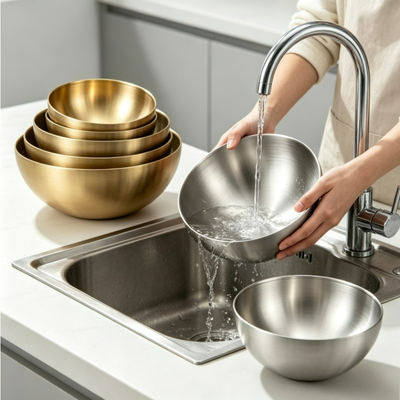 Edelstahl-Rührschüsseln Metall – Food Storage Stainless Steel Containers Bewertung und Preis