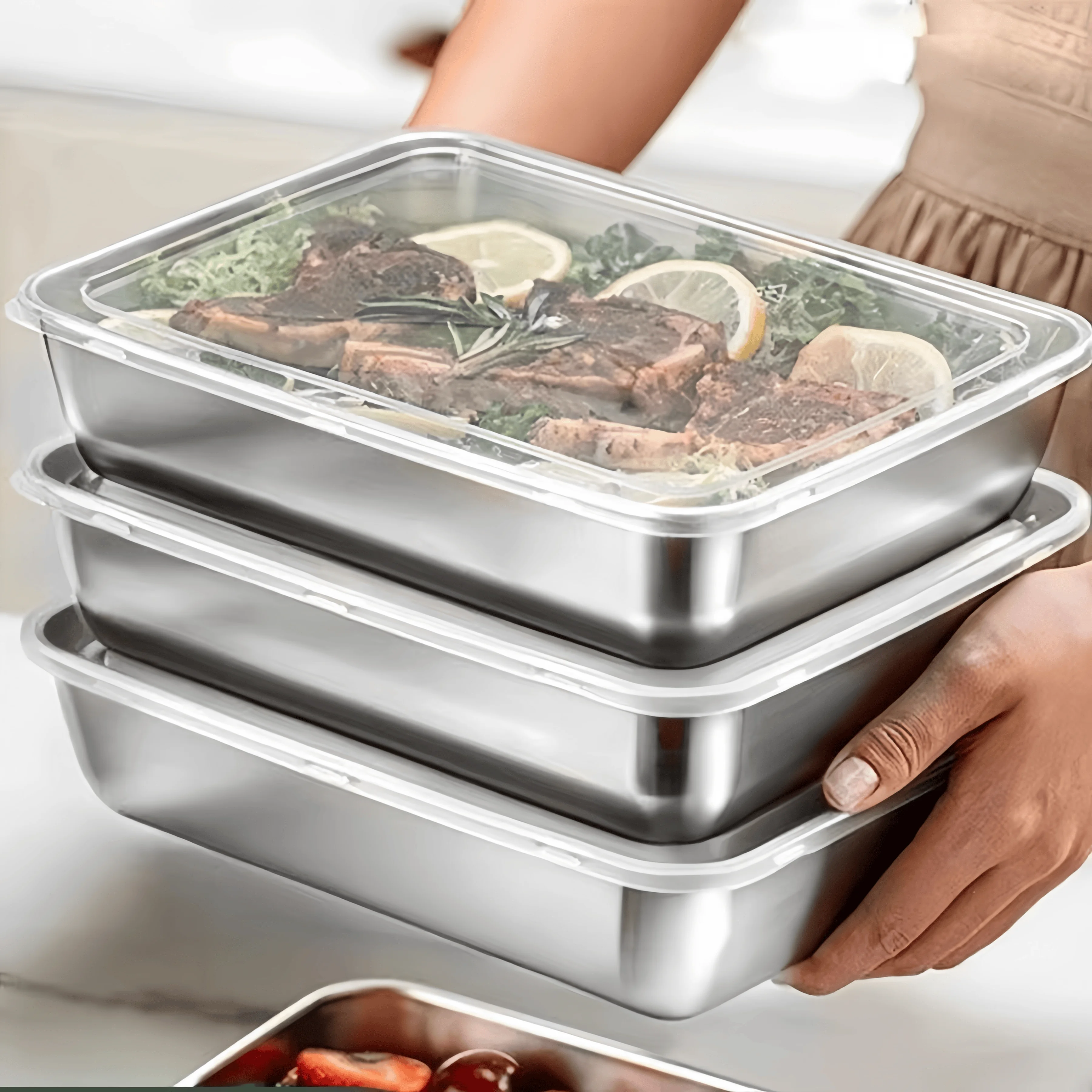 Edelstahl-Lunchbox mit Dichtun – Food Storage Stainless Steel Containers Bewertung und Preis